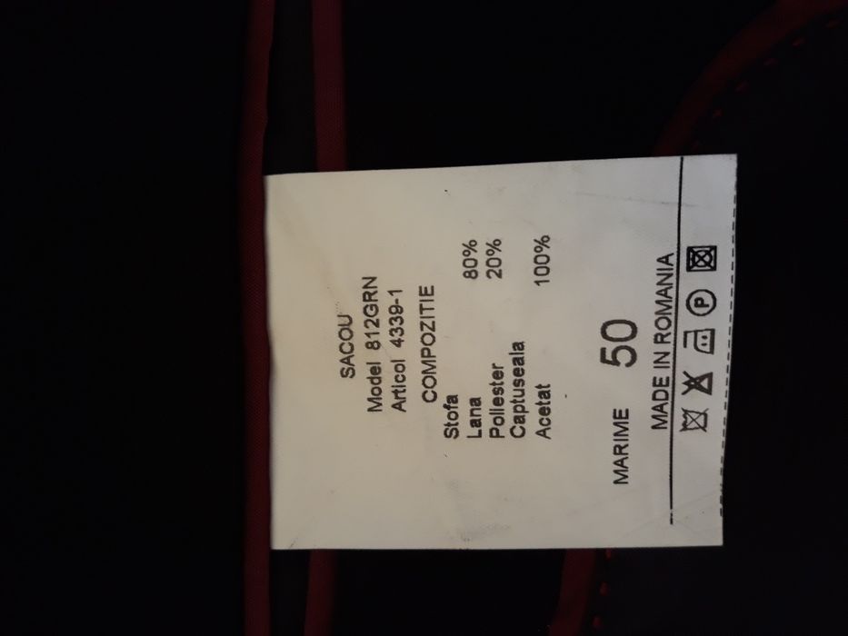 Costum mire(doar sacou) nunta mărimea 50 (M)  visiniu