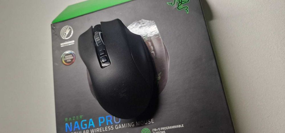 Mouse de gaming Razer - Naga V2 Pro, optic, wireless, negru