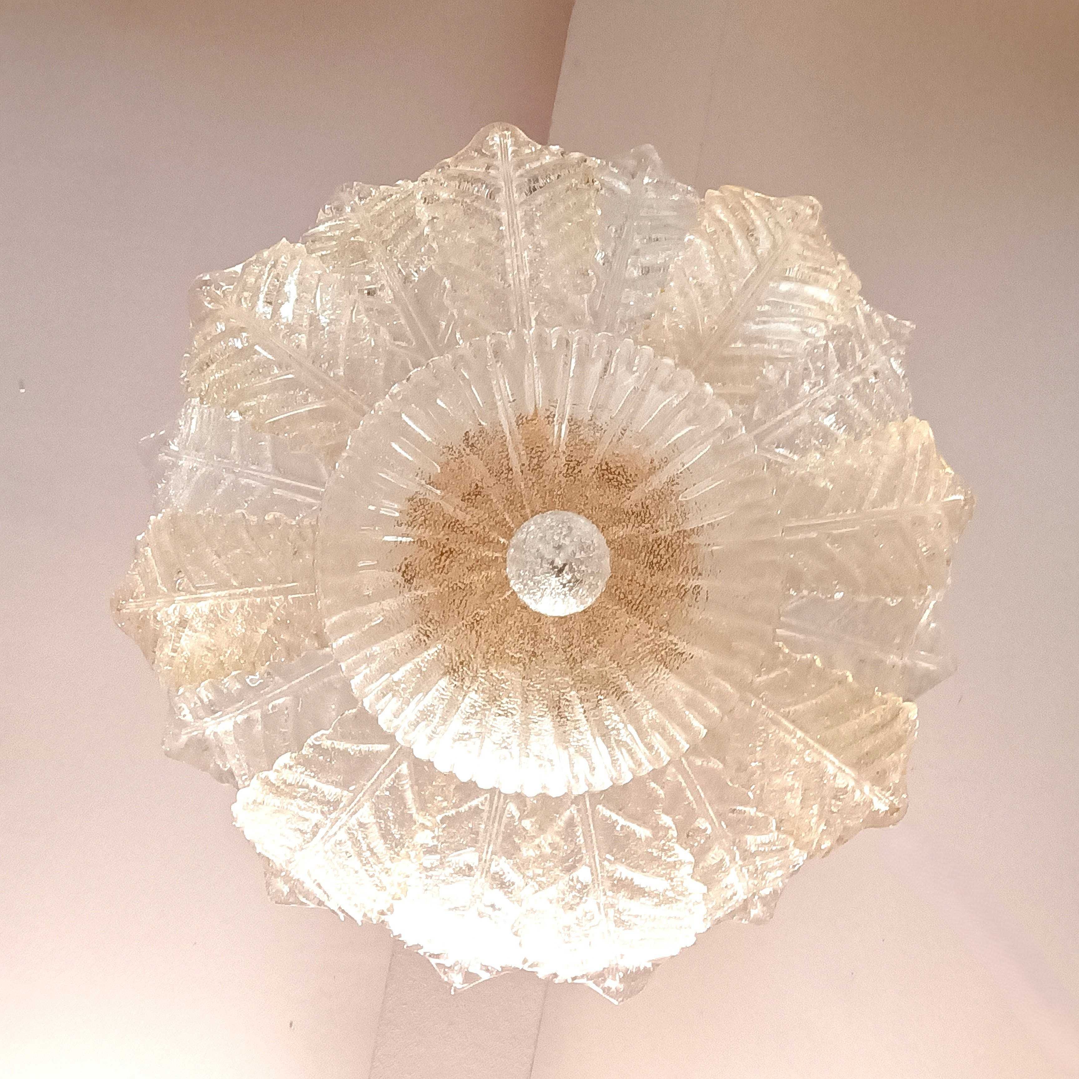 Candelabru, lustra, Art Deco, Barovier & Toso Murano, vintage