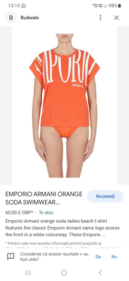 Tricou Emporio Armani S NOU