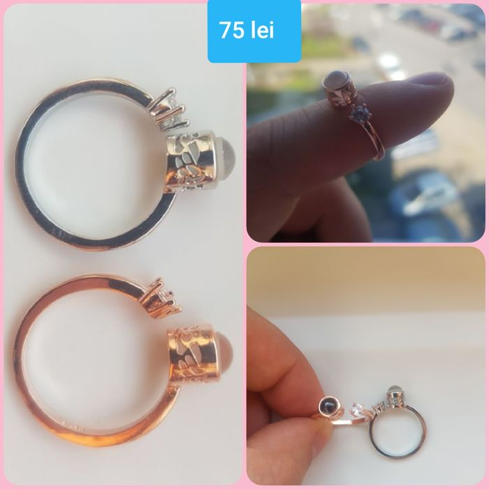 Inel cu proiectie mesaj "te iubesc" in 100 limbi. Nou. Ideal cadou