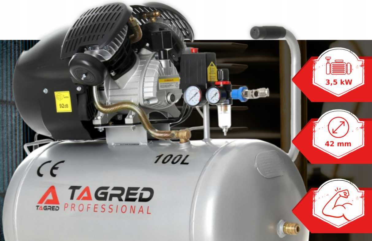 Compresor aer comprimat 100L 230V 3.5kw 530Lmin 8bar + ulei + cupla
