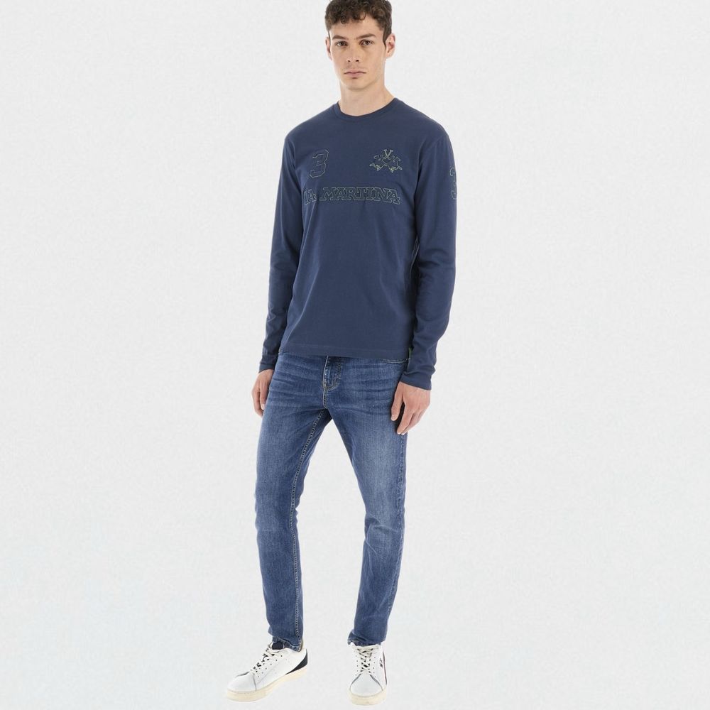 Оригинална мъжка блуза La Martina WMR306 JS206 Navy