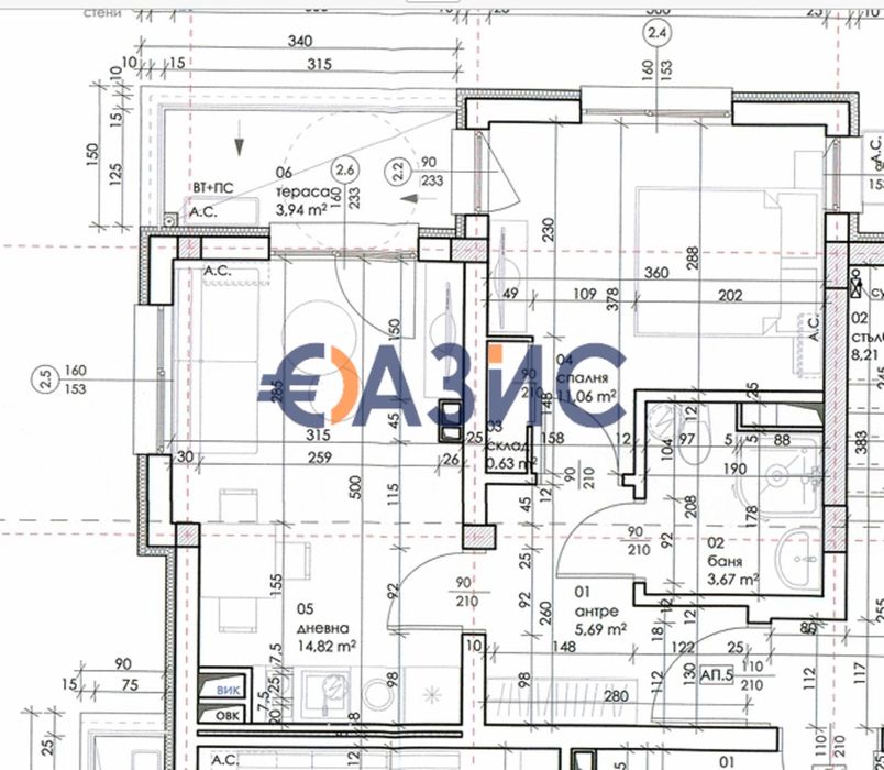 Продава се Двустаен апартамент в Созопол - 58 кв.м за 1058 €/кв.м - Снимка #3