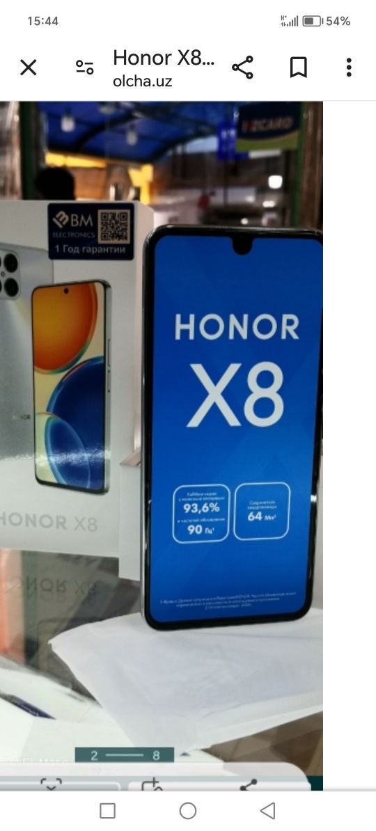 Honor x8 sotiladi 128 talik