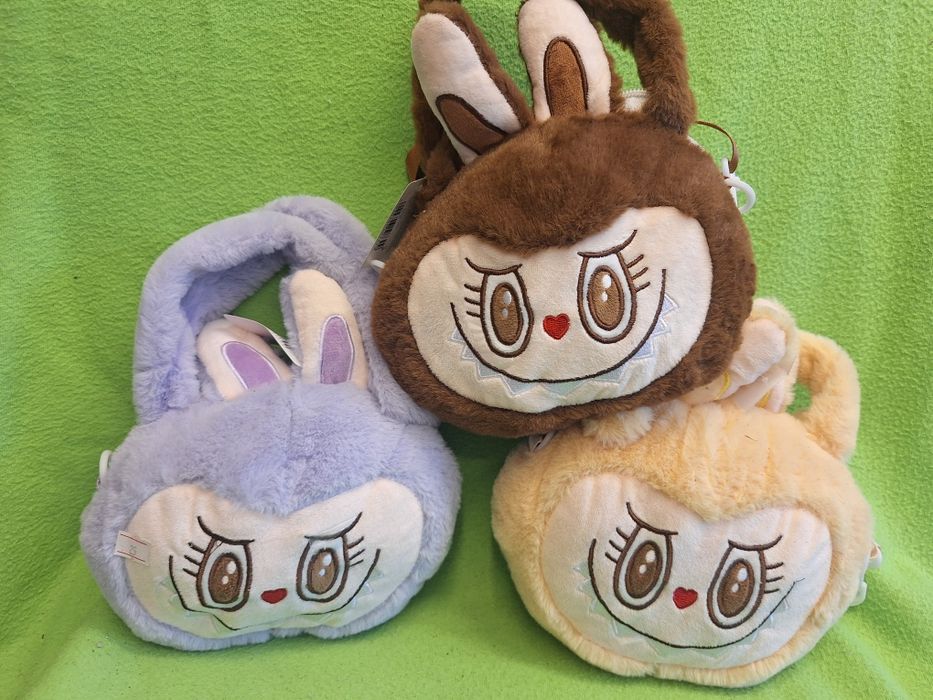 Чанти Лабубу плюшени с къси и дълга дръжка