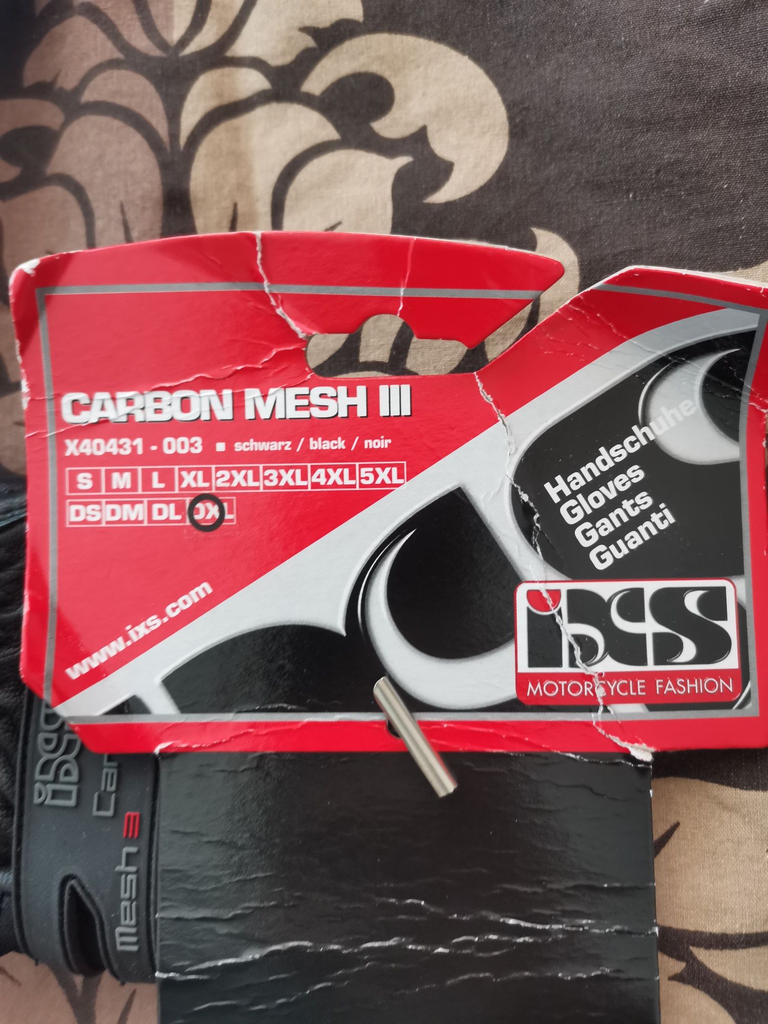 Кожени Ръкавици за мотор IXS Carbon Mesh 3