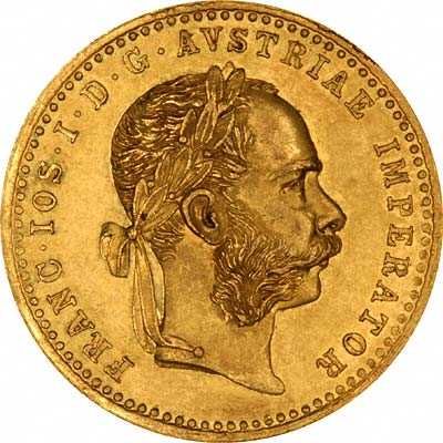 Monedă de Aur 4 Ducați Franz Iosif, Austria