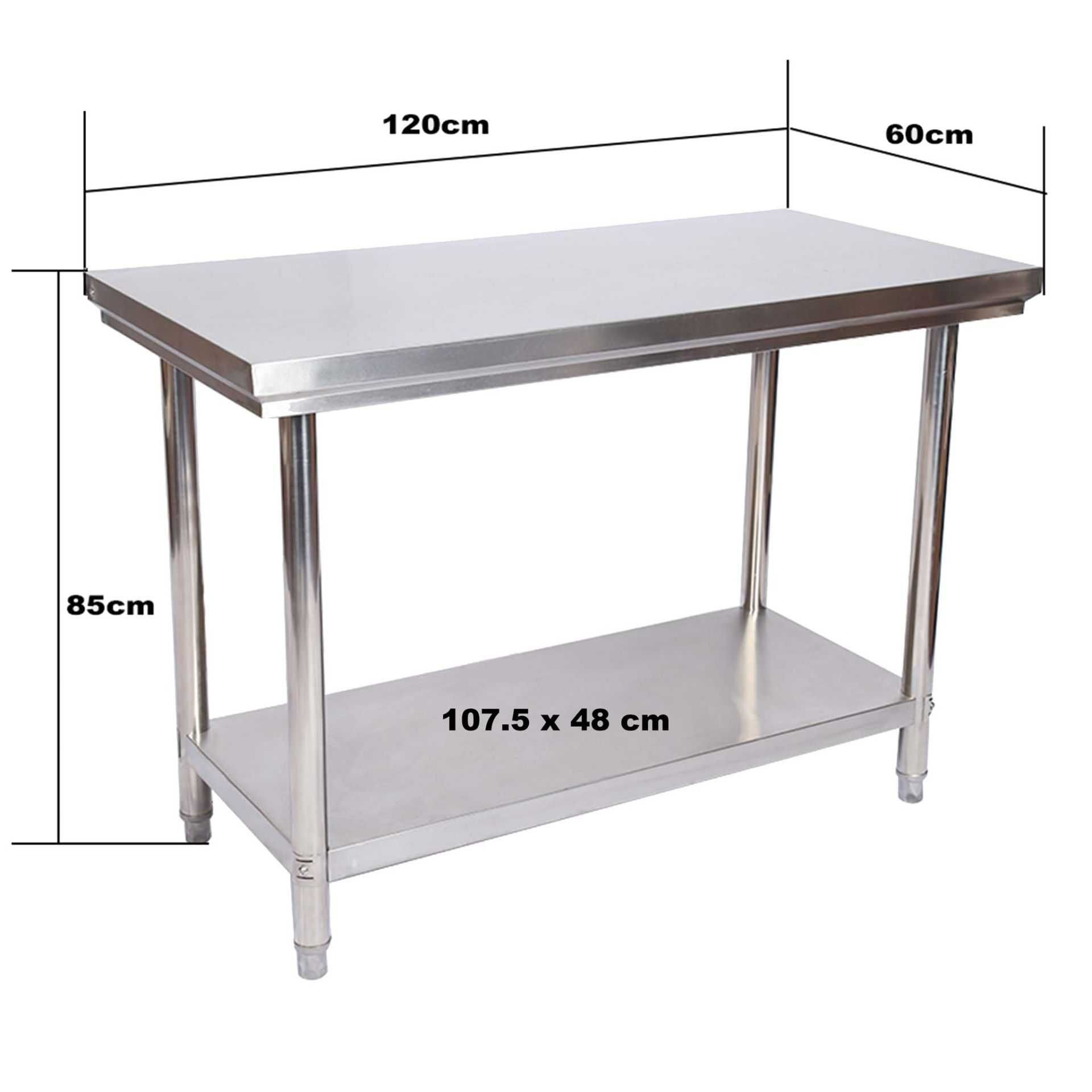 Masa inox 90-120-140-160-180-200cm cu polita SUPER CALITATE mese noi