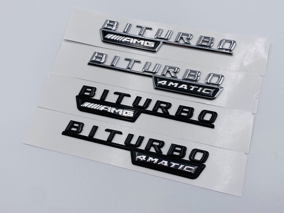 Set Embleme Mercedes Biturbo 4matic aripa negru