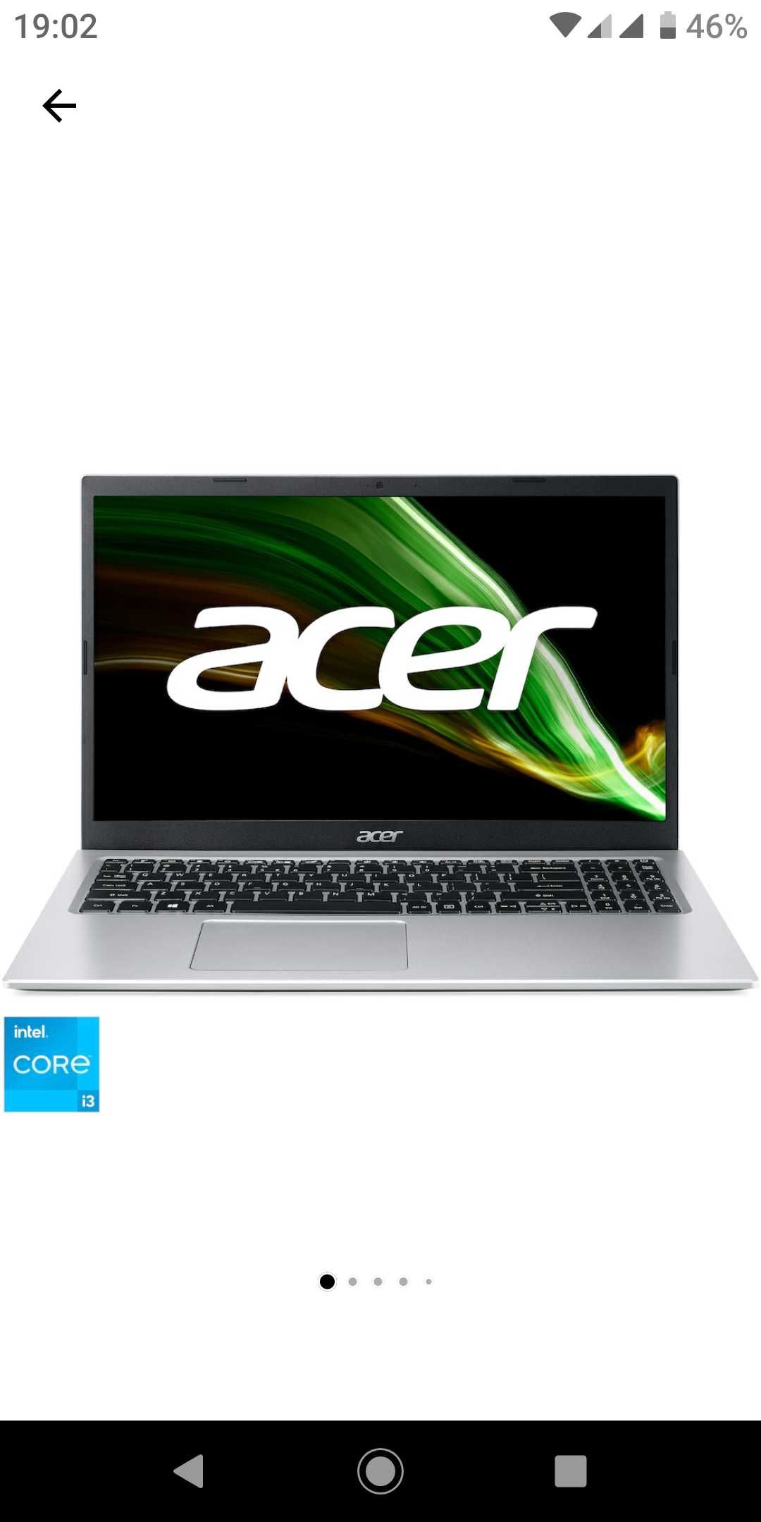 Laptop Acer Aspire 3 Intel i3 512Gb 8Gb Sigilat Fact eMag Win 11 NOU