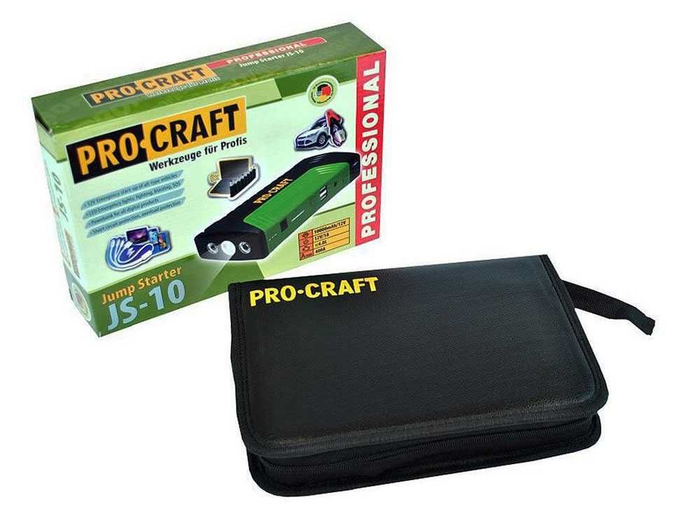 Стартерно зарядно устройство, 200A, 12V, Power Bank,PROCRAFT JS-10