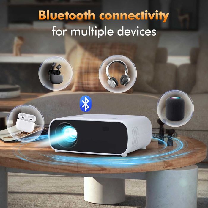 Proiector WiFi, Full HD 1080P 20000 lumen Android/iOS/TV