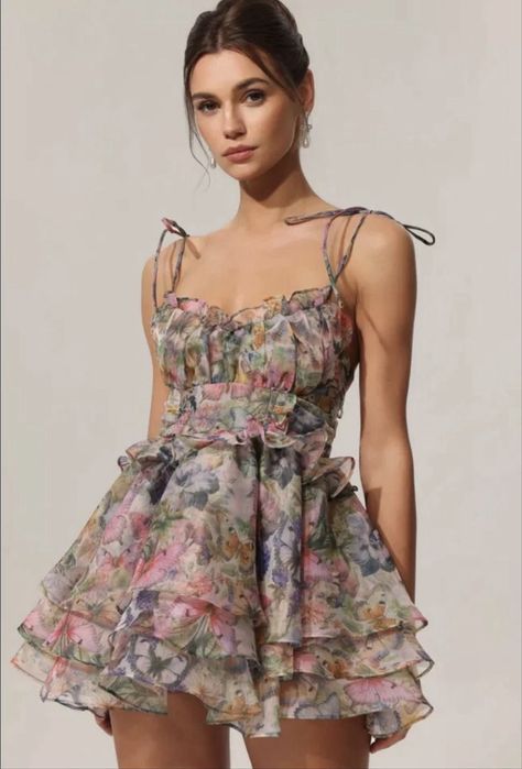 Рокля miss rosier флорални мотиви