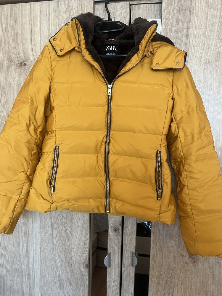 Зимно яке Zara с естествен пух