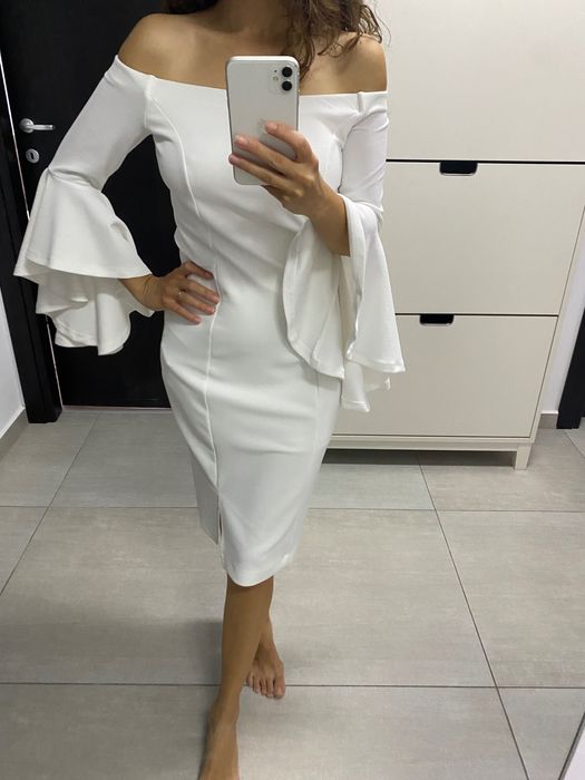 Rochie alba eleganta