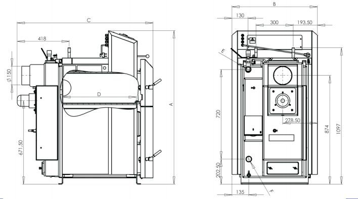 Ventilator cazan lemne Ferroli DP45
