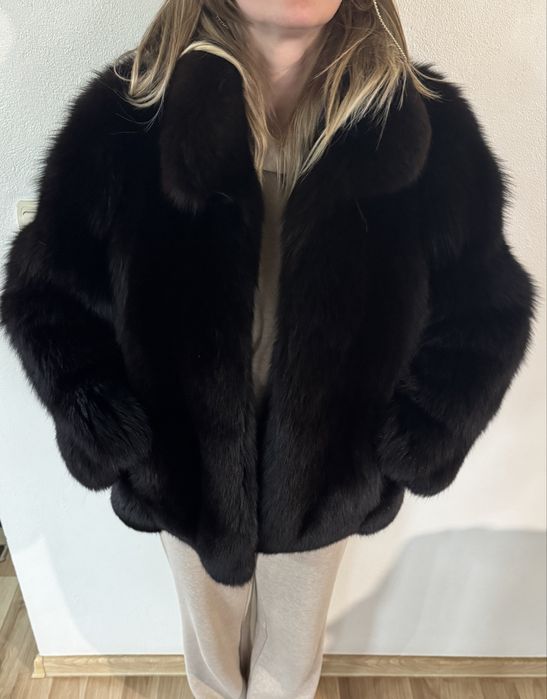 Blană naturală neagra ( vulpe )