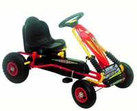 Kart cu pedale si roti gonflabile Racing Car Red