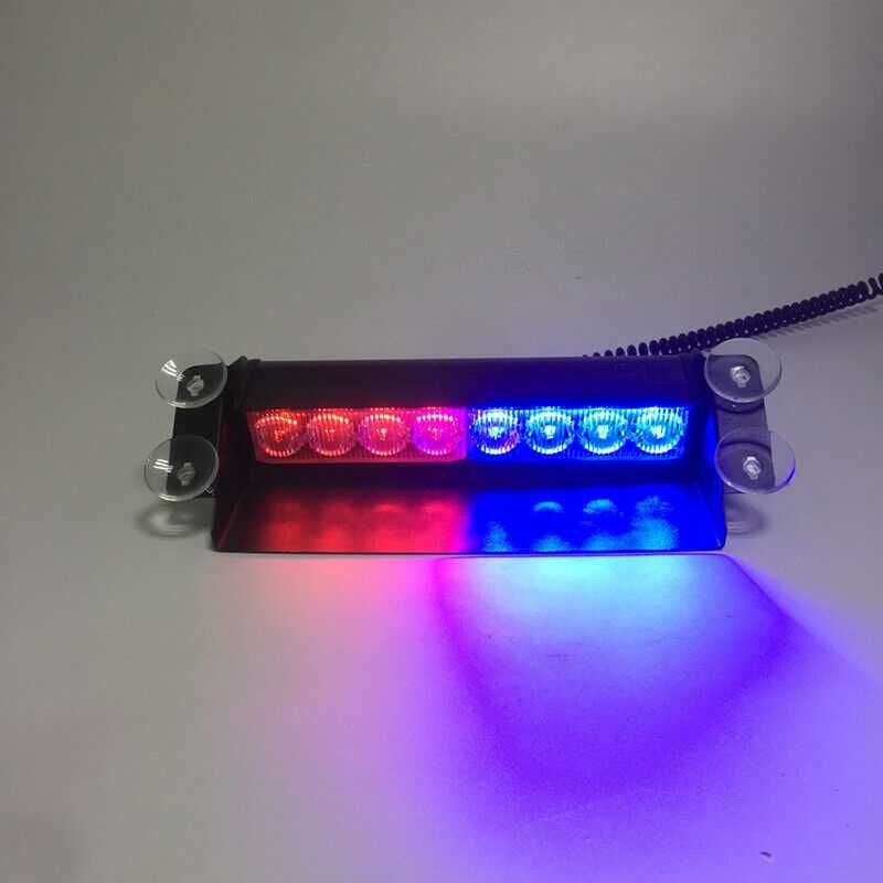 Сигнална лампа полицейска за стъкло 8 LED блиц лед лампа