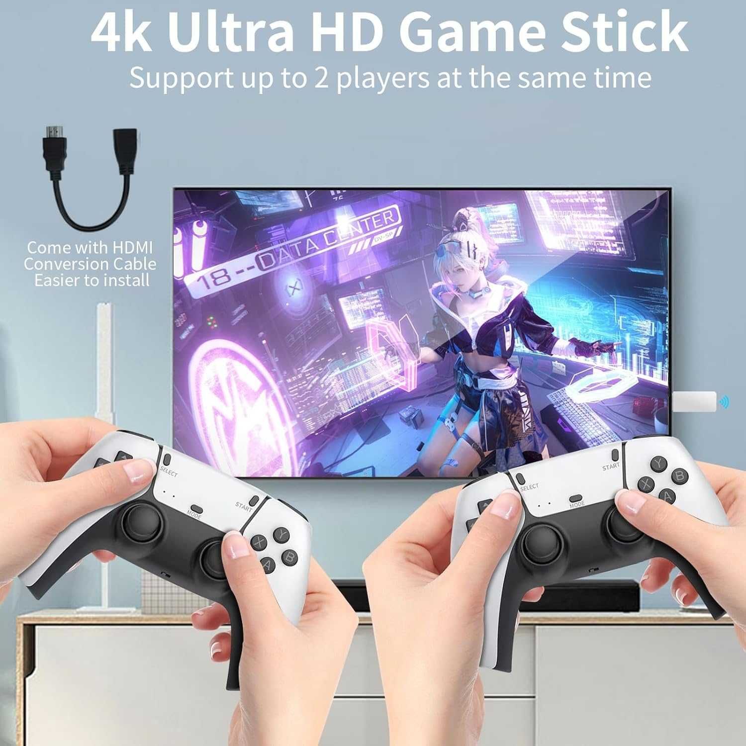 Ретро конзола с 21700+ игри + 2 безжични джойстика