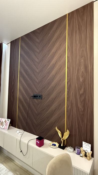 Установка бамбуковых, мраморных  панелей!