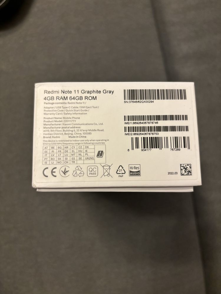 Vand Xiaomi Redmi Note 11