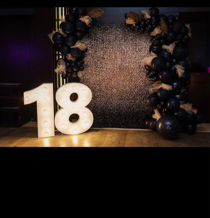 Litere volumetrice luminoase cifre majorat aniversare botez nunta