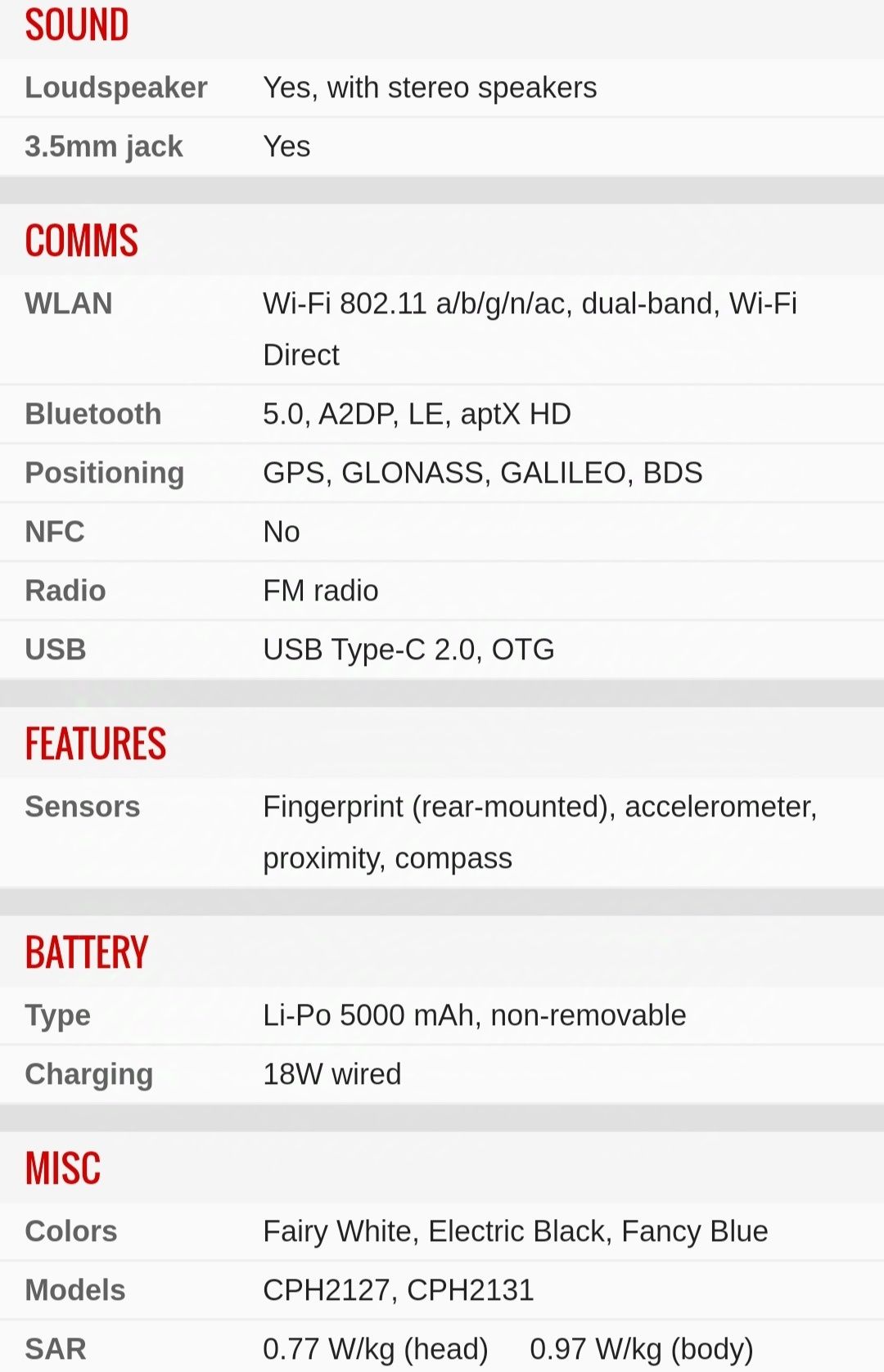 Смартфон oppo a53