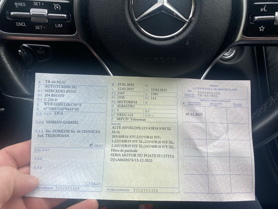 Vand 2019 Mercedes C Class C220 - W205 Facelift