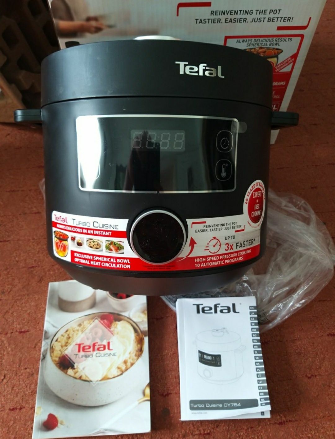 Oala sub presiune electrica TEFAL Turbo Cuisine CY754830, 1090W, 4.8L,