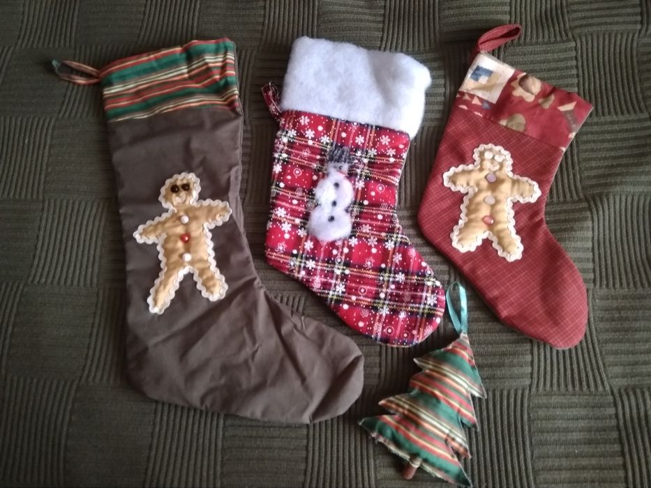 Новые новогодние носочки/сапожочки и ёлочки ручной работы