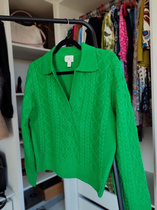 Пуловер H&M зелен