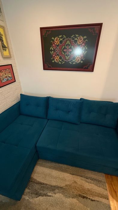 Разтягащ се, ъглов диван