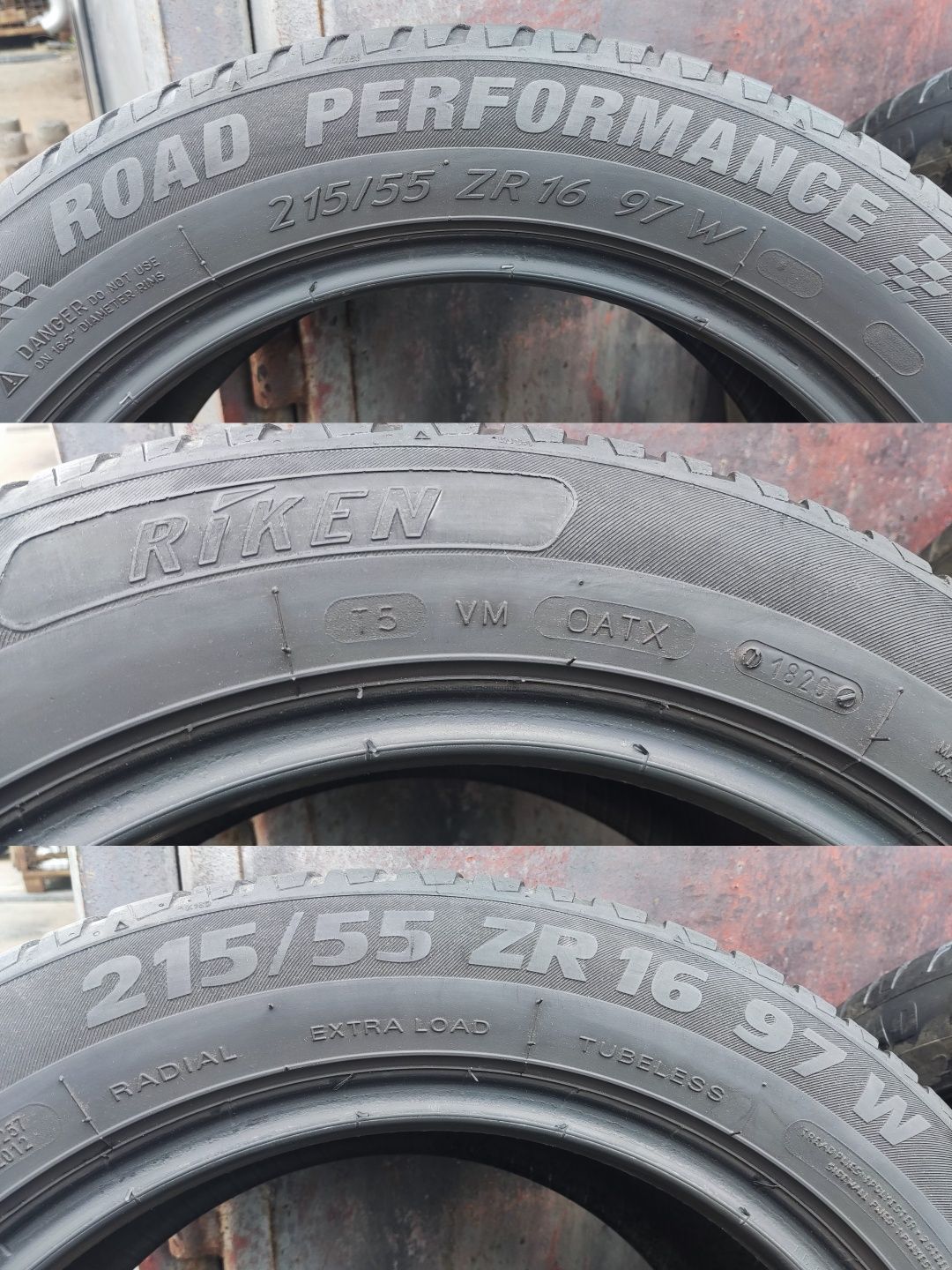 4бр. летни гуми 215/55/16 Riken
dot20
6.8mm
Много добро състояние на г