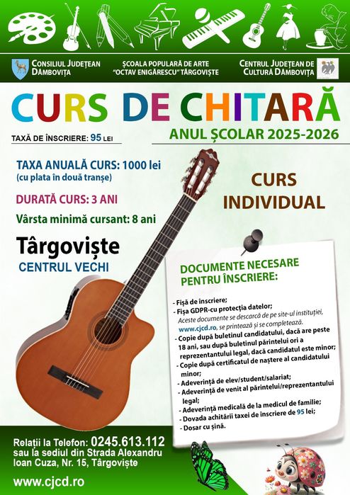 Curs chitara la Centrul Județean de Cultura Dambovita