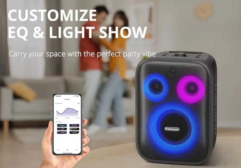 Портативен Китарен Усилвател 120W Караоке Парти Бас Tronsmart Halo 200