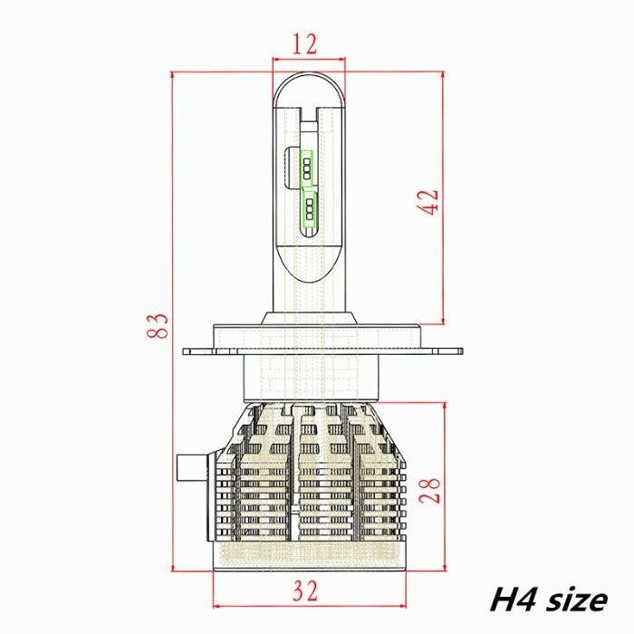 LED автомобилни крушки Н4