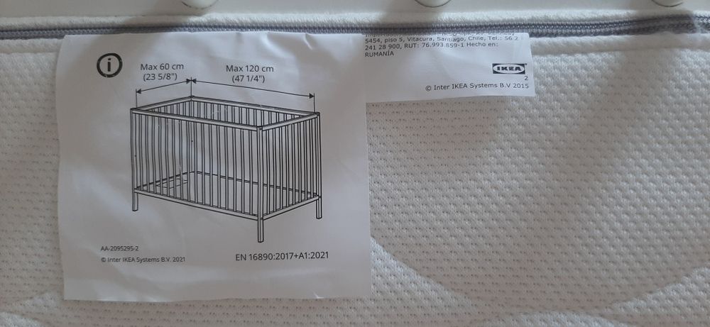 Patut din lemn cu laterala detasabila Tomi 21 + saltea cu husa