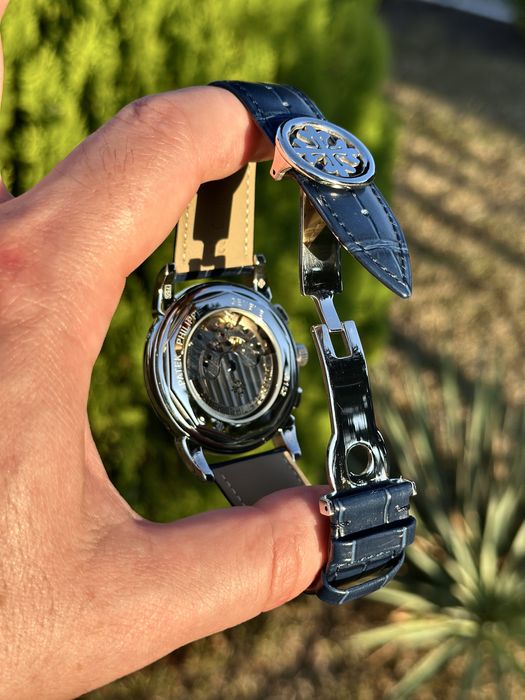 Ceas barbat patek philippe perpetual calendar blue steel