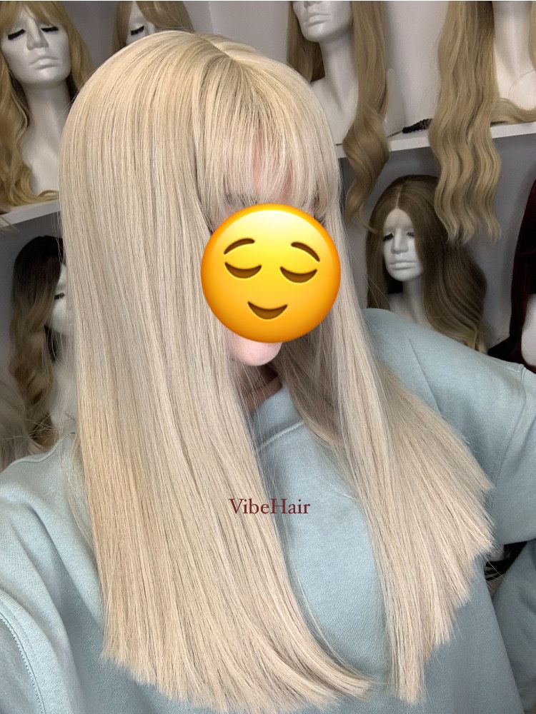 Peruca blond platinat