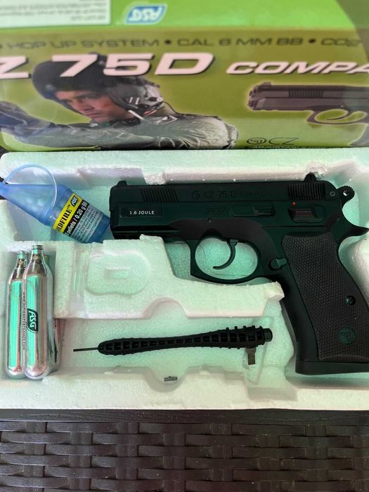 Pistol ASG Airsoft CZ 75D Compact Modificat 1.6J CO2