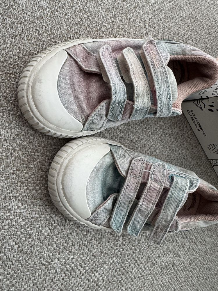 Clarks, Кецове Foxing Brill с велкро, Розово, 26 EU