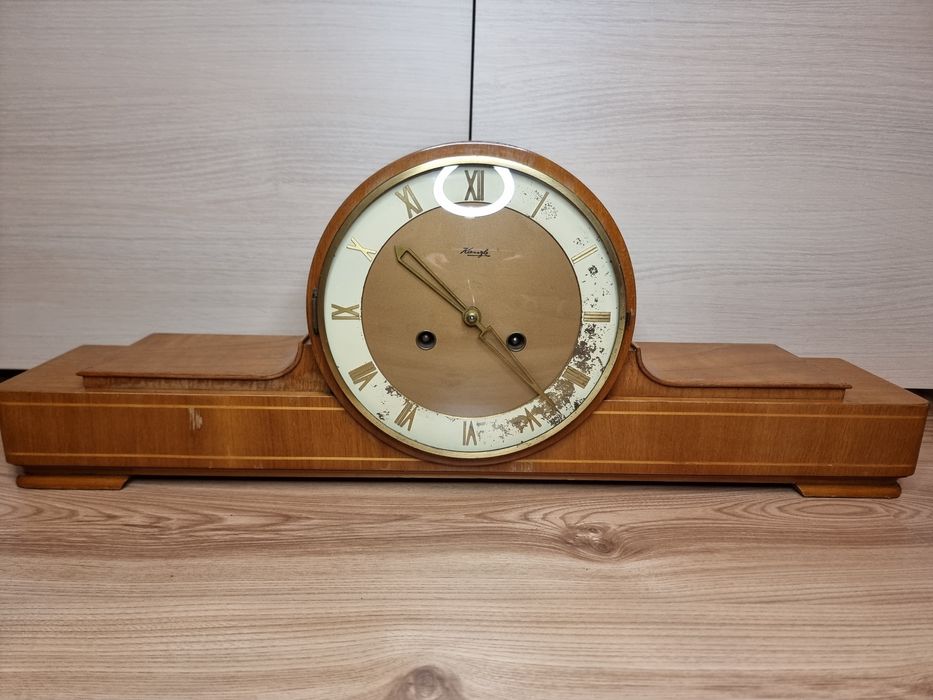 Ceas mecanic pendula de masa/semineu Kienzle 5 corzi functional vechi
