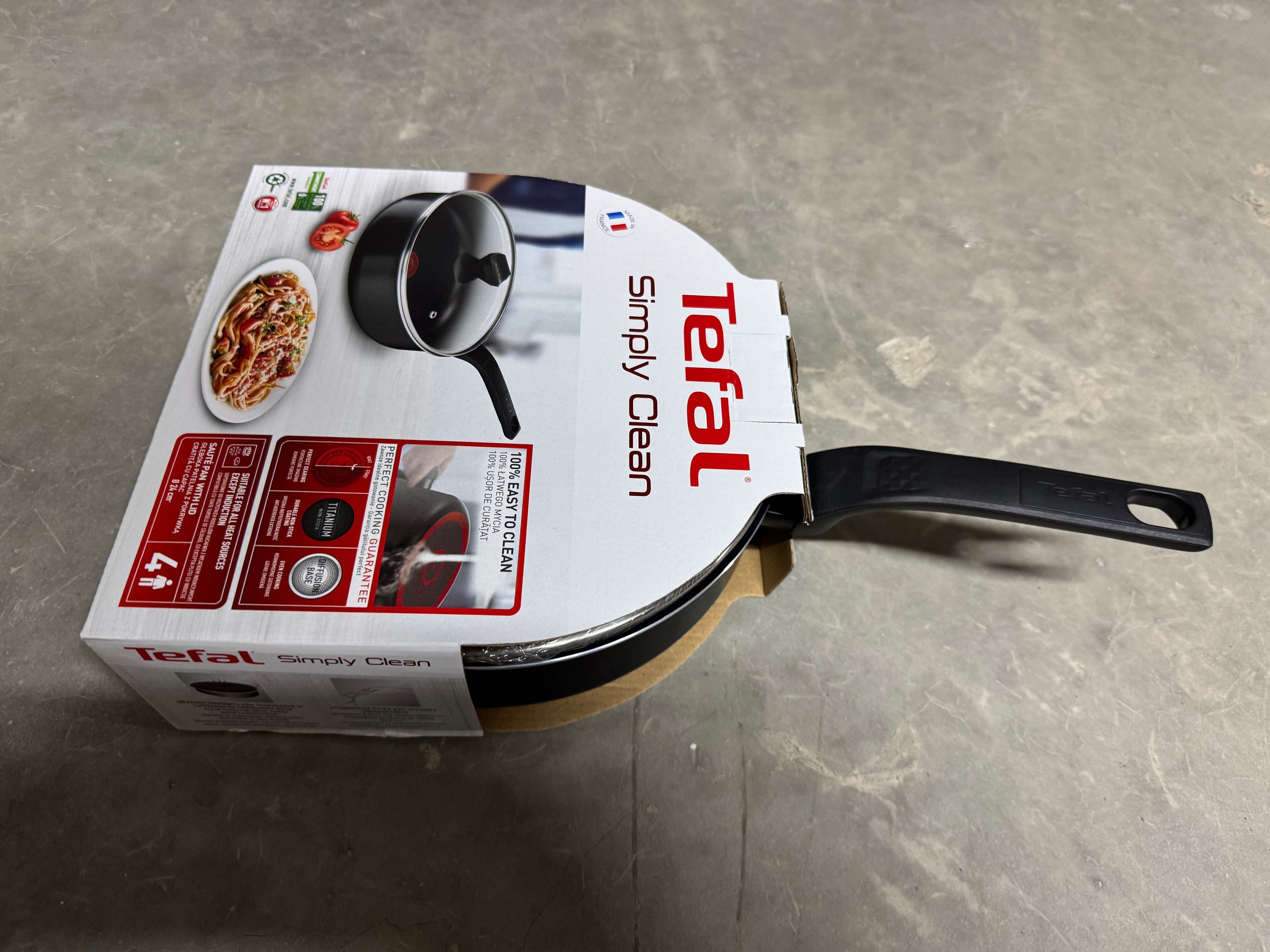 Vand tigaie cu capac + cratita Tefal Simply Clean (NOI/SIGILATE)