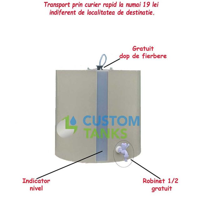 Butoi  vin 200 L  polipropilena