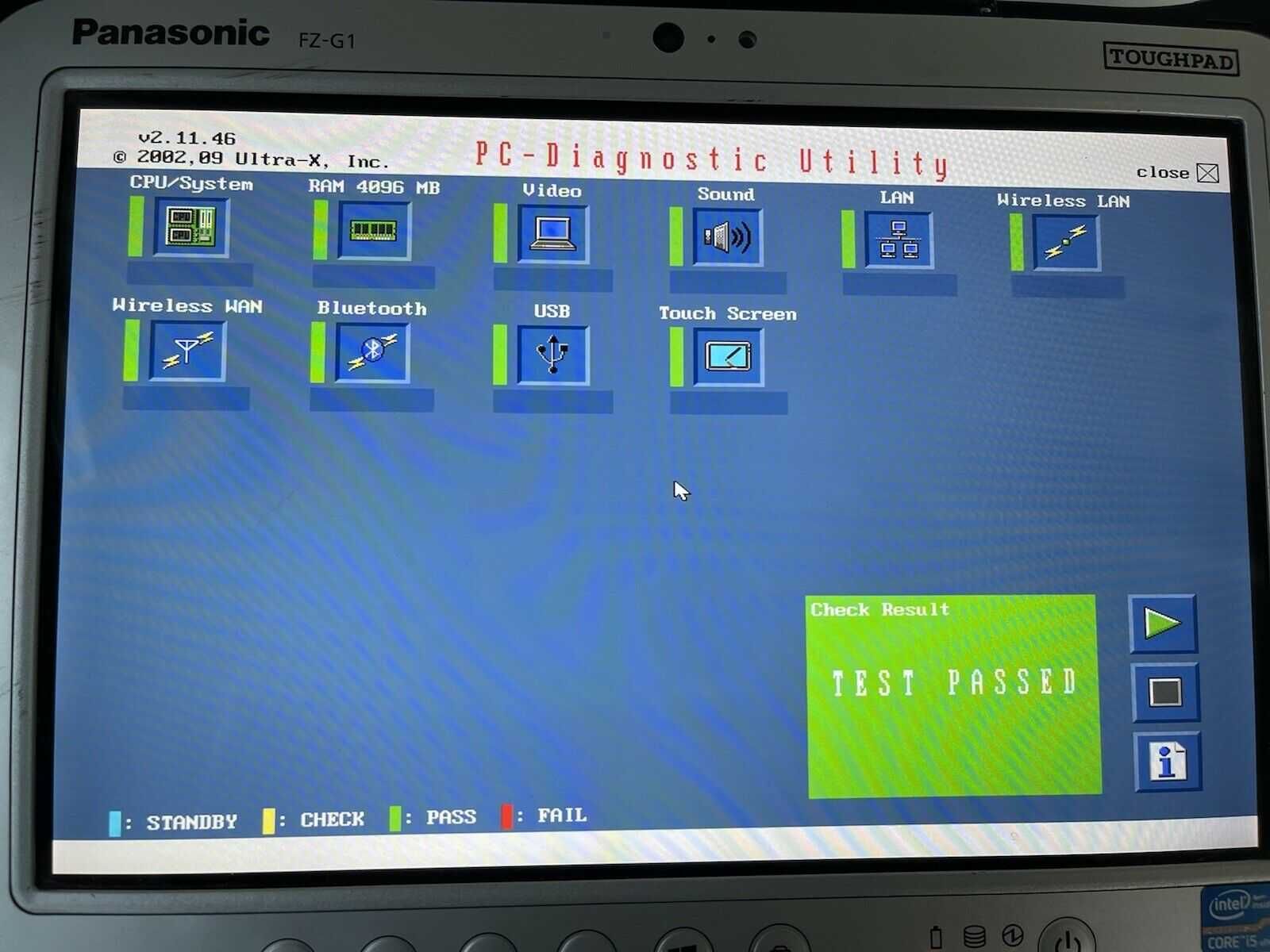 Panasonic Toughpad / Toughbook FZ-G1, Core i5-3437U vPro, 1.9GHz,4GB,