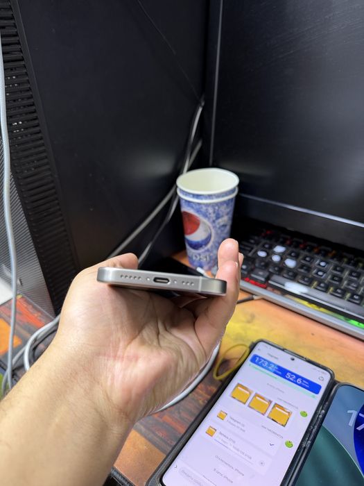 Iphone 15 pro dual  sim natural titan ideal