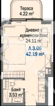 Продава се Едностаен апартамент в Китен - 42 кв.м за 1461 €/кв.м - Снимка #1