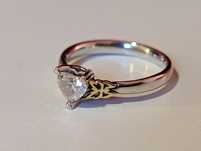 Inel logodna, diamant inima 0.42 ct